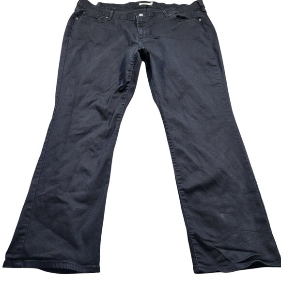 Levis Jeans Womens 22W Black Classic Straight Leg Denim Stretch - Picture 1 of 9